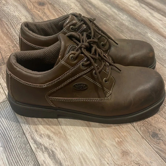 Lugs Casual Dress Shoes Boots Men’s Size 13 Upper Leather Brown Slip Resistant - Picture 1 of 6
